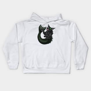 Purrmaid: Black Kids Hoodie